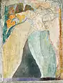 Portrait of Klári Horváth II, 1971–72, Oil on paper laid down on canvas, 61.5 x 47&nbsp;cm.