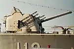 Swedish 12&nbsp;cm akan m/50 bow-turret on Destroyer HSwMS Småland (J19) 2010.