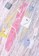 3 Töchter, 86&nbsp;cm × 120&nbsp;cm, Acryl, Papier, 2015