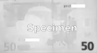 Verso illuminated at 700&nbsp;nm: The serial number (left bottom) nearly disappears.