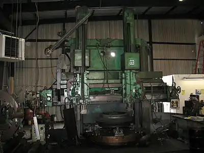 CNC VTL, 88" (2235&nbsp;mm) Niles Vertical Turret Lathe, built mid-1950s