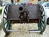 An 8&nbsp;cm FK M5 cannon.  Note the seats for the gunners.