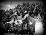 Bronze sculptures of Don Quixote and Sancho Panza