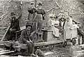 Picnic party on a powered trolley