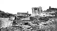 Acropolis excavation pit where remains of Archaic statues were found, northwest of the Erechtheum