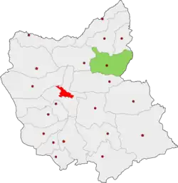 Location of Ahar County in&nbsp;East&nbsp;Azerbaijan&nbsp;province