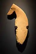 A stone sculpture of a dog that resembles the ancient native Saluki breed, dating back to 8100 BC.