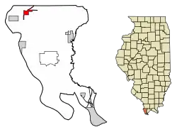 Location of McClure in Illinois