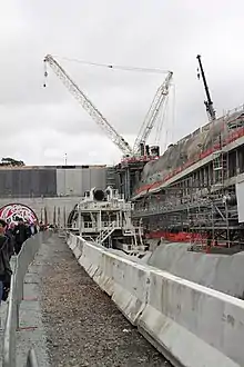 Alice the Tunnel Boring Machine constructing Waterview Tunnel