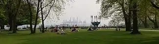 Image 29Altona Balkon, overlooking Hamburg Harbour at a height of 27&nbsp;m (89&nbsp;ft) above the Elbe (from List of parks and gardens in Hamburg)