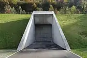 Amsteg portal (maintenance access), 507&nbsp;m (1,663&nbsp;ft) a.s.l.