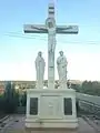 Religious sculpture at the village entrance