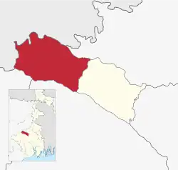 Location of Asansol Sadar subdivision