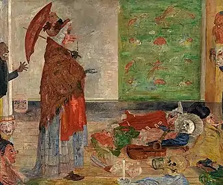 Astonishment of the Mask Wouse (1889), oil on canvas, 131,5 x 109&nbsp;cm., Royal Museum of Fine Arts Antwerp