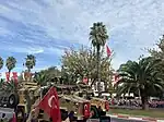 During the celebrations on Vatan Avenue, BMC Kirpi II, one of Turkey's next-generation military vehicles, in procession