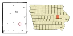 Location of Newhall, Iowa