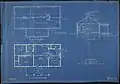 The floor plan of the basement and first floor of the blacksmith's cottage