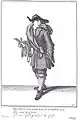 "Buy a White Lone, a Iack Line, or a Cloathes Line" engraving by Marcellus Laroon from Cryes of the City of London Drawne after the Life 1687
