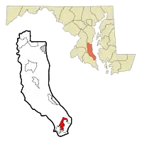 Location of Lusby, Maryland