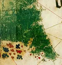 Image 20A depiction of what might be Florida from the 1502 Cantino map (from History of Florida)