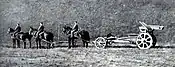 A 21&nbsp;cm Mörser carriage being transported.