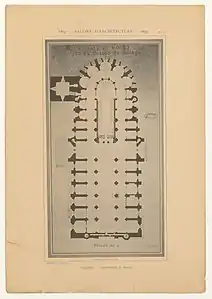 Interior plan (1897 lithograph)