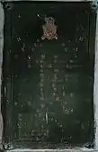 Brass plaque installed by The Carabiniers (6th Dragoon Guards)