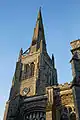 Thaxted Church, Spire from south-east
