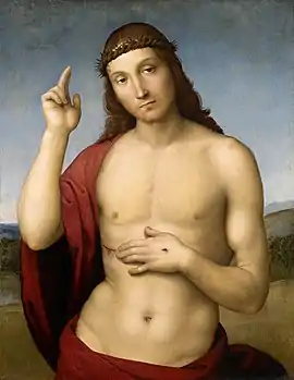 Christ Blessing (Pax Vobiscum) by Raphael. c. 1505