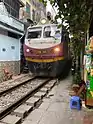 D19e train arriving into Hanoi station