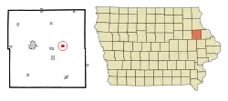 Location of Earlville, Iowa