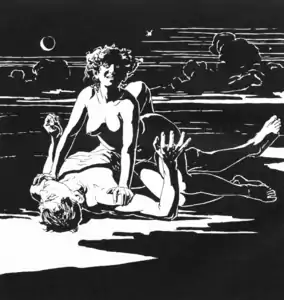 Vampire in Ver Sacrum #12 (1899) p. 8 by Ernst Stöhr