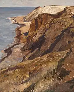 Eugen Bracht Küste auf Sylt (Morsum-Kliff), 1897, Oil on canvas 61,5 × 50,5 cm
