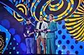 2017 hosts: Timur Miroshnychenko, Oleksandr Skichko and Volodymyr Ostapchuk