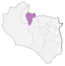 Location of Ferdows County in&nbsp;South Khorasan&nbsp;province
