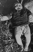 The youngest victim of the 7 July 1944 raid on Seitajärvi, a seven-month-old baby named Ritva. Her head had been hit with a gun-stock.