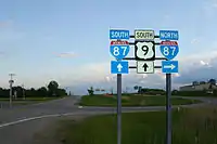 First northern reassurance marker on New York I-87/US&nbsp;9