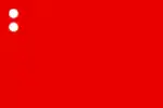 Rear Admiral of the Red Squadron command flag 1702 to 1864 for use in the Kingdom of Great Britain and the United Kingdom.