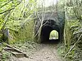 Bridge over former railway, the entrance to the reserve (steps)