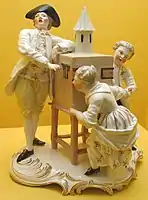 Group by Johann Friederich Lück, "The Mondo Nuovo", 1758–63.