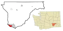 Location of West Pasco, Washington