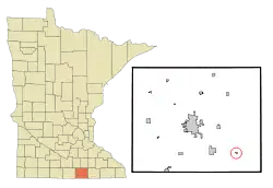 Location of Myrtle, Minnesota