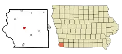 Location of Sidney, Iowa