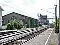 The freight station.