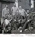 General Olivier (centre) with his son (right) and Van Zehl (left), both field cornets in Ceylon as prisoners of war, 1900-1902.