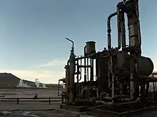 Machinery with plumbing