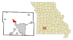 Location of Willard, Missouri