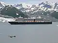 Holland America Line's MS&nbsp;Oosterdam passing Turner Glacier while leaving Disenchantment Bay