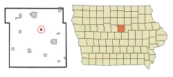Location of Owasa, Iowa