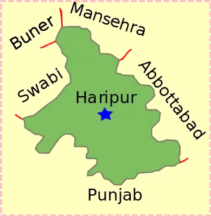 Qazipur is located in Haripur District